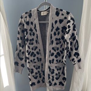 Dreamers Black and Gray Knit Cardigan
